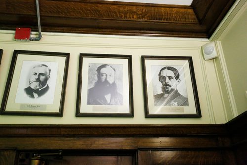 JUSTIN SAMANSKI-LANGILLE / WINNIPEG FREE PRESS
The Manitoba Club Billiards Lounge feature portraits of the club's presidents dating back as early as 1874.
170718 - Tuesday, July 18, 2017.