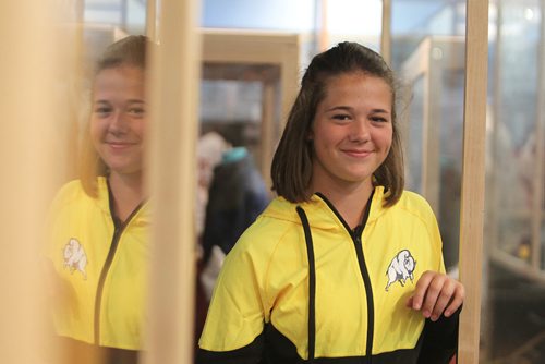 RUTH BONNEVILLE / WINNIPEG FREE PRESS

Young Manitoba rower Julia Beechinor (14yrs), is very excited to compete with her team in rowing at the  Canada Summer Games this year.  Photo taken at the Mb Sports Hall of Fame Wednesday.  



July 19, 2017