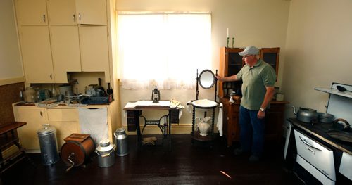 WAYNE GLOWACKI / WINNIPEG FREE PRESS

Philip Thorkelson, director of the  Arborg & District Multicultural Heritage Village in the  kitchen of the Sigvaldason House in the Heritage Village in Arborg, Manitoba. Kevin Rollason story. July 18   2017