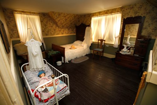 WAYNE GLOWACKI / WINNIPEG FREE PRESS

Second floor bedroom in the Sigvaldason House in the  Arborg & District Multicultural Heritage Village in Arborg, Manitoba. Kevin Rollason story.July 18   2017

