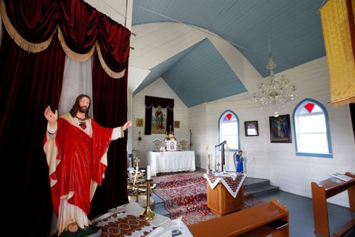 WAYNE GLOWACKI / WINNIPEG FREE PRESS
The interior of the St. Demetrius Ukrainian Catholic Church in the Arborg & District Multicultural Heritage Village in Arborg, Manitoba. Kevin Rollason story. July 18 2017
