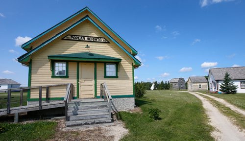 WAYNE GLOWACKI / WINNIPEG FREE PRESS
The Poplar Heights School at the  Arborg & District Multicultural Heritage Village in Arborg, Manitoba. Kevin Rollason story. July 18   2017