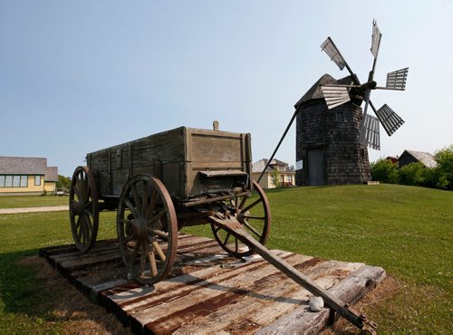 WAYNE GLOWACKI / WINNIPEG FREE PRESS

A grain wagon beside the Hykawy Grist Mill at the Arborg & District Multicultural Heritage Village in Arborg, Manitoba. Kevin Rollason story. July 18   2017