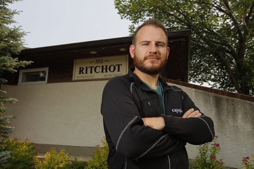 BORIS MINKEVICH / WINNIPEG FREE PRESS
New mayor of Ritchot, 29-year-old Chris Ewen, poses for a photo at RM office in St. Adolphe, MB.  BILL REDEKOP STORY
July 20, 2017