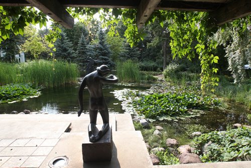 JOE BRYKSA / WINNIPEG FREE PRESSThe Leo Mol Sculpture garden in Assiniboine Park which opened in 1992- Molds inside the Leo Mol Schoolhouse Studio- Statue called the Dream- July 21 , 2017 -( See Jens story)