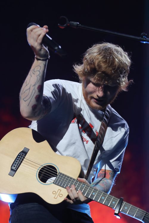 TREVOR HAGAN / WINNIPEG FREE PRESS
Ed Sheeran performs to a sold out crowd at Bell MTS Place, Saturday, July 22, 2017.