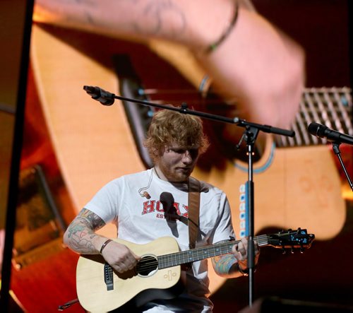 TREVOR HAGAN / WINNIPEG FREE PRESS
Ed Sheeran performs to a sold out crowd at Bell MTS Place, Saturday, July 22, 2017.