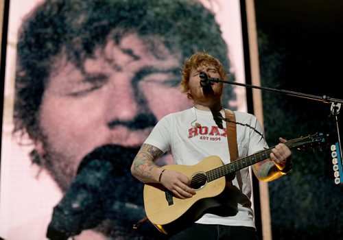 TREVOR HAGAN / WINNIPEG FREE PRESS
Ed Sheeran performs to a sold out crowd at Bell MTS Place, Saturday, July 22, 2017.