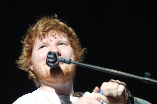 TREVOR HAGAN / WINNIPEG FREE PRESS
Ed Sheeran performs to a sold out crowd at Bell MTS Place, Saturday, July 22, 2017.