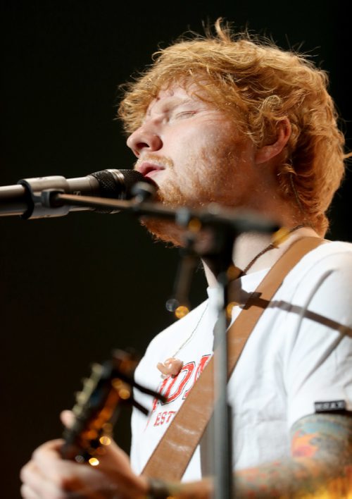 TREVOR HAGAN / WINNIPEG FREE PRESS
Ed Sheeran performs to a sold out crowd at Bell MTS Place, Saturday, July 22, 2017.