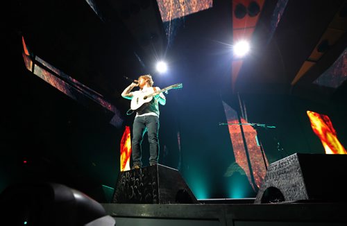 TREVOR HAGAN / WINNIPEG FREE PRESS
Ed Sheeran performs to a sold out crowd at Bell MTS Place, Saturday, July 22, 2017.