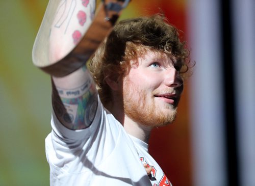 TREVOR HAGAN / WINNIPEG FREE PRESS
Ed Sheeran performs to a sold out crowd at Bell MTS Place, Saturday, July 22, 2017.