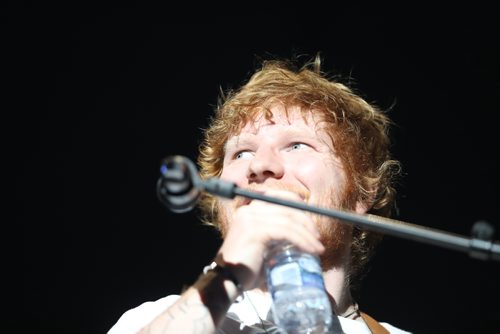 TREVOR HAGAN / WINNIPEG FREE PRESS
Ed Sheeran performs to a sold out crowd at Bell MTS Place, Saturday, July 22, 2017.