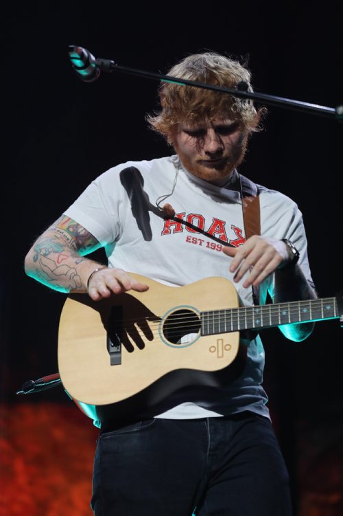 TREVOR HAGAN / WINNIPEG FREE PRESS
Ed Sheeran performs to a sold out crowd at Bell MTS Place, Saturday, July 22, 2017.