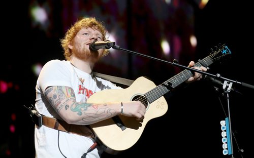 TREVOR HAGAN / WINNIPEG FREE PRESS
Ed Sheeran performs to a sold out crowd at Bell MTS Place, Saturday, July 22, 2017.