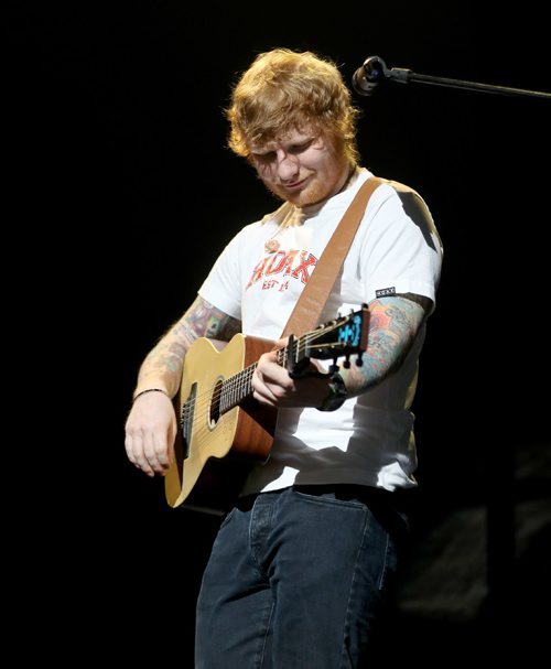 TREVOR HAGAN / WINNIPEG FREE PRESS
Ed Sheeran performs to a sold out crowd at Bell MTS Place, Saturday, July 22, 2017.