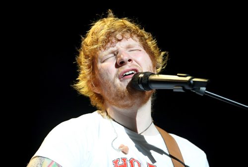 TREVOR HAGAN / WINNIPEG FREE PRESS
Ed Sheeran performs to a sold out crowd at Bell MTS Place, Saturday, July 22, 2017.