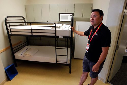 BORIS MINKEVICH / WINNIPEG FREE PRESS
Media tour of the Canada Summer Games 2017 Athletes Village at U of M (in residence buildings). Host society staff member Norman Ettawacappo in photo. July 25, 2017