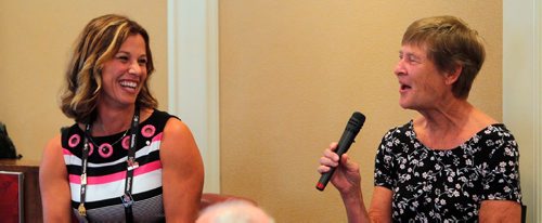 BORIS MINKEVICH / WINNIPEG FREE PRESS
2017 Canada Games panel event at the Manitoba Club. From left, Catriona LeMay Doan and Doreen McCannell-Botterill. July 28, 2017