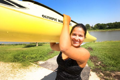 JOE BRYKSA / WINNIPEG FREE PRESSCanoeist Joelle Little of Hamiota, who medal/ed at the Western Canada Games two years ago, preparing for her events in Winnipeg.-  July 28 , 2017 -( Special for the Brandon Sun)