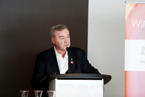 JUSTIN SAMANSKI-LANGILLE / WINNIPEG FREE PRESS
Canada Games Chairman Tom Quinn speaks at a press conference Friday for the opening of the Games.
170728 - Friday, July 28, 2017.