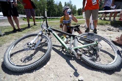 TREVOR HAGAN / WINNIPEG FREE PRESS
Becca Man, 16, after the women's mountain biking event during the 2017 Canada Summer Games, Sunday, July 30, 2017.