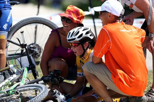 TREVOR HAGAN / WINNIPEG FREE PRESS
Becca Man, 16, after the women's mountain biking event during the 2017 Canada Summer Games, Sunday, July 30, 2017.