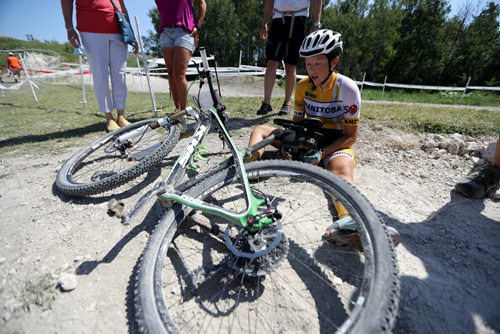 TREVOR HAGAN / WINNIPEG FREE PRESS
Becca Man, 16, after the women's mountain biking event during the 2017 Canada Summer Games, Sunday, July 30, 2017.