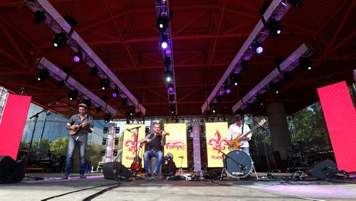 JOHN WOODS / WINNIPEG FREE PRESS
Bobby Bazini performs at the Canada Games Festival at the Forks Sunday, July 30, 2017.