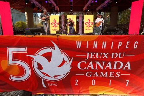 JOHN WOODS / WINNIPEG FREE PRESS
Bobby Bazini performs at the Canada Games Festival at the Forks Sunday, July 30, 2017.