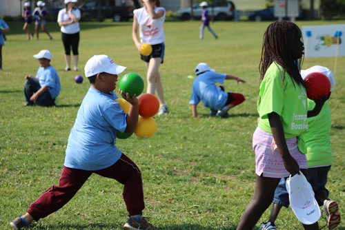 Canstar Community News July 27, 2017 - Kids playing during Winnipeg Jumpstart Games hosted at Sinclair Park Community Centre by Winnipeg Canadian Tire, Sport Check, Marks, Atmosphere and PartSouce. (LIGIA BRAIDOTTI/CANSTAR COMMUNITY NEWS/TIMES)
