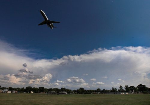 PHIL HOSSACK / WINNIPEG FREE PRESS  -   Air traffic arriving over St James to land at Richardson International Airport Monday afternoon. See Murray McNeil's story.  -  July 31, 2017