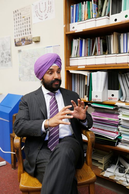 JUSTIN SAMANSKI-LANGILLE / WINNIPEG FREE PRESS
Federal Minister of Innovation, Science and Economic Development Navdeep Singh Bains speaks with the Free Press in the media office of the Manitoba Legislature Building Tuesday. 
170801 - Tuesday, August 01, 2017.