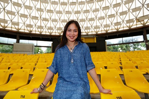 JUSTIN SAMANSKI-LANGILLE / WINNIPEG FREE PRESS
Ma-Anne Dionisio poses Wednesday inside the Rainbow Stage. Dionisio will be playing the lead role in the upcoming Rainbow Stage production of Mamma Mia.
170802 - Wednesday, August 02, 2017.