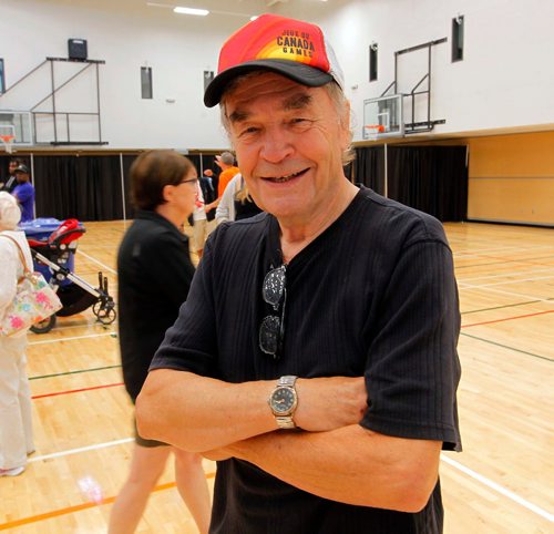 BORIS MINKEVICH / WINNIPEG FREE PRESS
2017 Canada Games story on fan experience. Wally Fedak from Winnipeg at Mens basketball / Canada Games Sport for Life Centre. RYAN THORPE STORY. August 2, 2017
