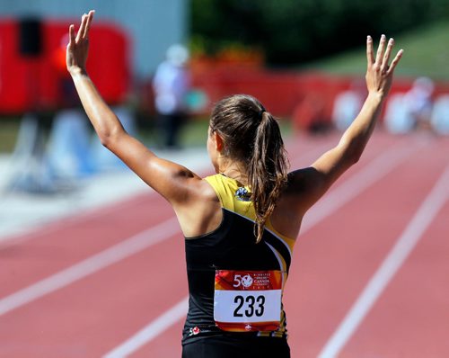 BORIS MINKEVICH / WINNIPEG FREE PRESS
2017 Canada Summer Games - 400m Womens final. Manitoba Victoria Tachinski wins the gold medal in the event. August 3, 2017