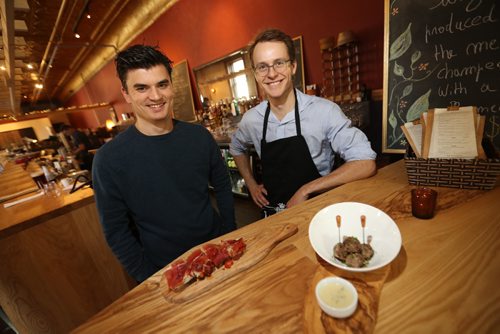TREVOR HAGAN / WINNIPEG FREE PRESS
Owners, Gael Winandy and Gregoire Stevenard of Cordova Tapas and Wine, Saturday, August, 5, 2017. For Alison restaurant review.