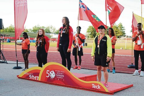 Canstar Community News Aug. 1, 2017 - Brooke-Lynn Boyd took the womens javelin bronze medal. (LIGIA BRAIDOTTI/CANSTAR COMMUNITY NEWS/TIMES)