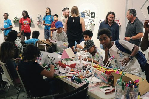 Canstar Community News Aug. 2, 2017 - Youth creates their own art related to its year Youth Agencies Alliances theme Community of Strength at the YAA annual art show at Graffiti Gallery. (LIGIA BRAIDOTTI/CANSTAR COMMUNITY NEWS/TIMES)
