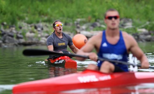RUTH BONNEVILLE / WINNIPEG FREE PRESS

James Lavalee of  Manitoba finishes his race in the  K-1 1000 metre kayak finals in the Canada Summer Games at the Manitoba Canoe and Kayak Centre Venue Tuesday.  
See story 
  
Aug 08,, 2017
