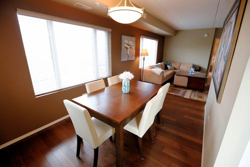 JUSTIN SAMANSKI-LANGILLE / WINNIPEG FREE PRESS
The dining room of apartment 502 at 330 Stradbrook is bright and airy with ample room to separate it from the living room.
170809 - Wednesday, August 09, 2017.