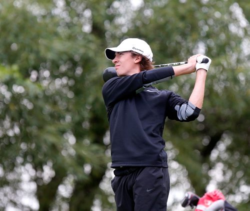 WAYNE GLOWACKI / WINNIPEG FREE PRESS
Ryan McMillan representing Manitoba tees off during the Canada Summer Games event at Southwood Golf & Country Club Wednesday. August 9 2017