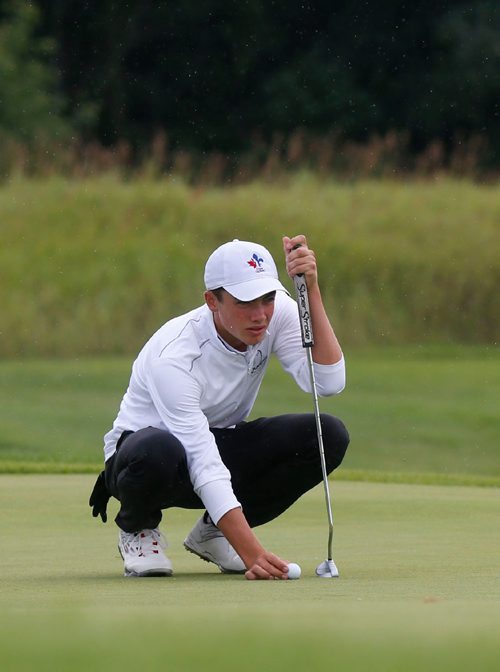 WAYNE GLOWACKI / WINNIPEG FREE PRESS

Christopher Vandette representing Quebec during the Canada Summer Games event at Southwood Golf & Country Club Wednesday. He was leading at this point Wednesday.   August 9 2017