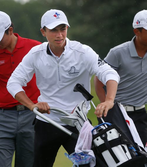 WAYNE GLOWACKI / WINNIPEG FREE PRESS

Christopher Vandette representing Quebec during the Canada Summer Games event at Southwood Golf & Country Club Wednesday. He was leading at this point Wednesday.   August 9 2017