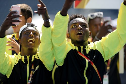 TREVOR HAGAN / WINNIPEG FREE PRESS
Team Manitoba athletes at the Canada Summer Games closing ceremonies, Sunday, August 13, 2017.