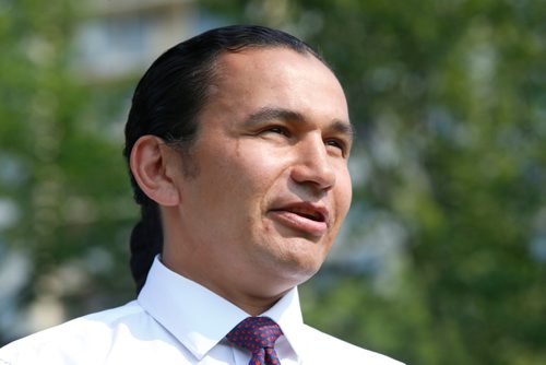 WAYNE GLOWACKI / WINNIPEG FREE PRESS

Wab Kinew made a policy announcement in Central Park Monday.  Wab says he would overhaul two key elements of the Provincial Nominee Program, eliminating the $500 fee successful applicants pay and offering increased opportunities for family reunification. He is running  for the leader of the Manitoba NDP.  Larry Kusch story   August 14 2017