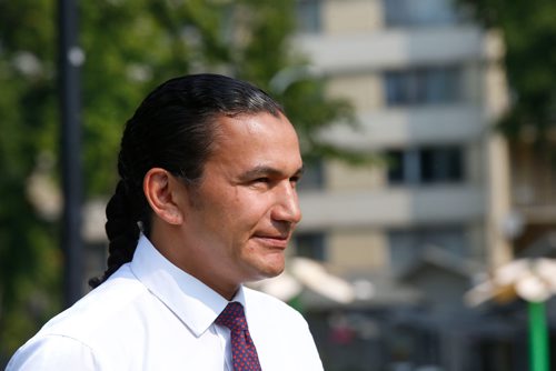 WAYNE GLOWACKI / WINNIPEG FREE PRESS

Wab Kinew made a policy announcement in Central Park Monday.  Wab says he would overhaul two key elements of the Provincial Nominee Program, eliminating the $500 fee successful applicants pay and offering increased opportunities for family reunification. He is running  for the leader of the Manitoba NDP.  Larry Kusch story   August 14 2017