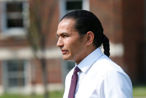 WAYNE GLOWACKI / WINNIPEG FREE PRESS
Wab Kinew made a policy announcement in Central Park Monday. Wab says he would overhaul two key elements of the Provincial Nominee Program, eliminating the $500 fee successful applicants pay and offering increased opportunities for family reunification. He is running for the leader of the Manitoba NDP. Larry Kusch story August 14 2017