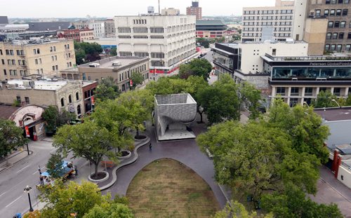 WAYNE GLOWACKI / WINNIPEG FREE PRESS

Borders Page. The view  of the CUBE from the Artspace building  overlooking the Exchange District.  On Thursday August 24th, from 8pm until late they are inviting everyone to come to celebrate their 30th Anniversary! Get Lost in Artsp_ce.    August 15 2017