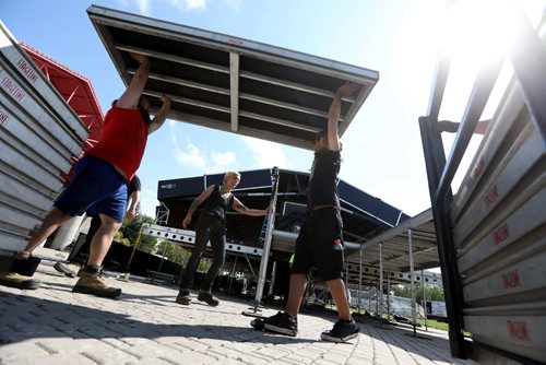 RUTH BONNEVILLE / WINNIPEG FREE PRESS


Setup crews put together the stage for Interstellar Rodeo which runs  AUGUST 18-20,  AT THE FORKS Wednesday.  
Standup photo 

Aug 16,, 2017